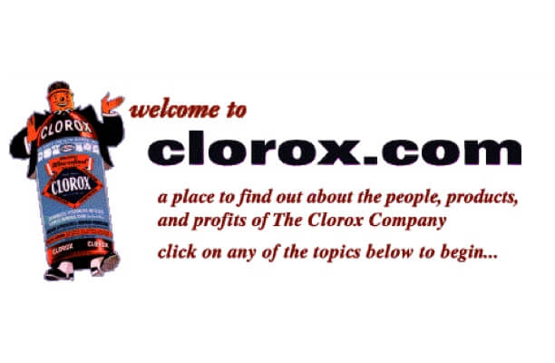 gráfico de Clorox.com alrededor de 1994