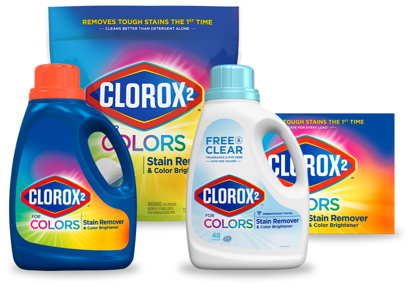 Clorox 2 stain removers, odor eliminators, and color boosters