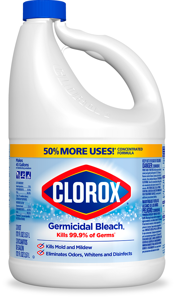 bottle of bleach cleaner