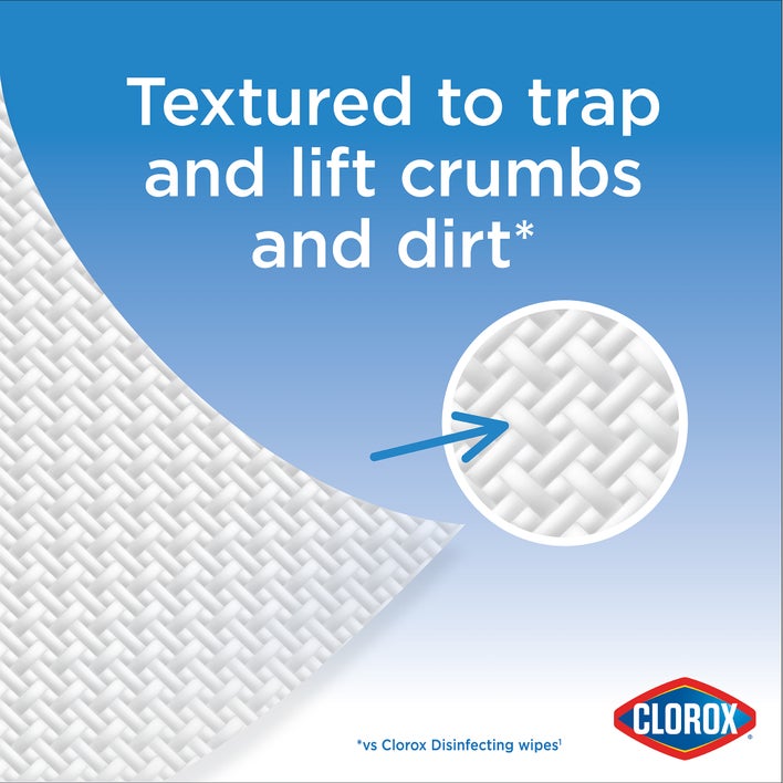 textured to trap a lift crumbs and dirt