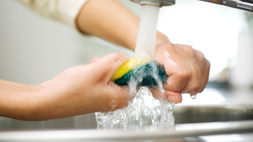 How to Clean a Sponge - Tips for Sanitizing Kitchen Sponge