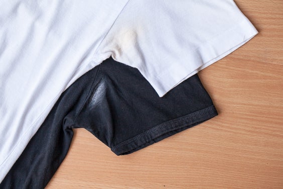 Shirts dirty caused by roll- on deodorant