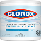 Clorox® Free & Clear Compostable* Cleaning Wipes
